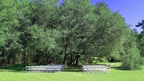 Outdoor banquet area