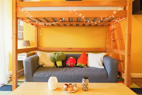 Living room - sofa & loft bed