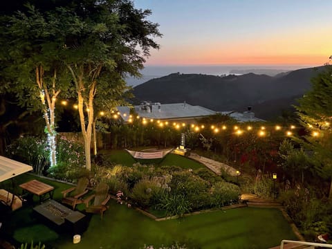 Yard at sunset