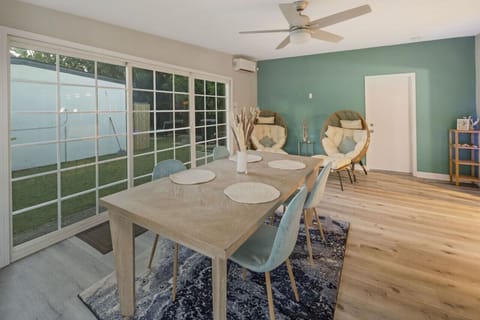 Dining Room: Bright and airy space with chic decor, perfect for meals and memories!