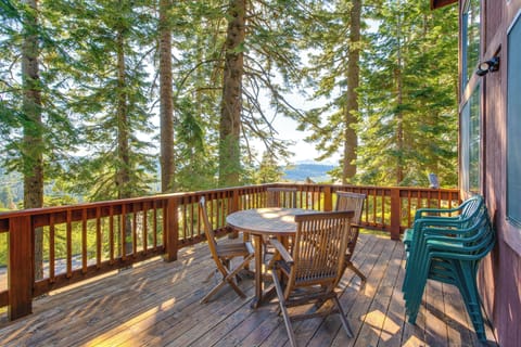 Deck | Outdoor Dining Area | Grill | Mountain & Lake Views