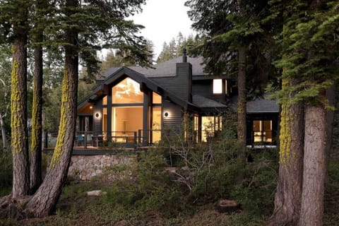 A modern mountain retreat where sleek design meets natural surroundings.