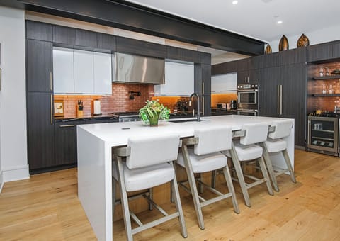 Large kitchen island with seating for 4