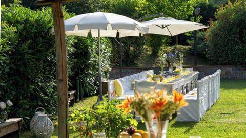 Outdoor banquet area