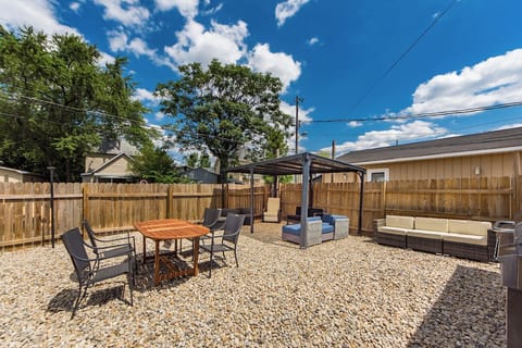 Our back yard is perfect for relaxing with your family.