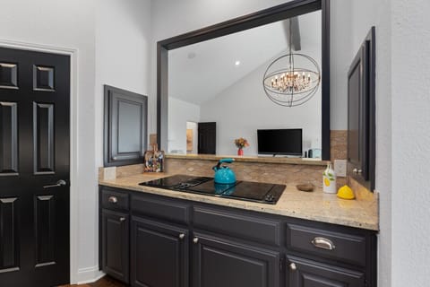 Open kitchen overlooking the living area, ideal for entertaining.