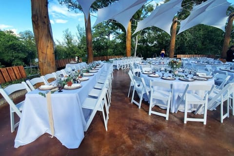 Outdoor banquet area