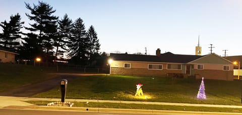 Dec 2024 Holiday Cheer (Rudolph inflatable and LED X-Mas tree in front yard)