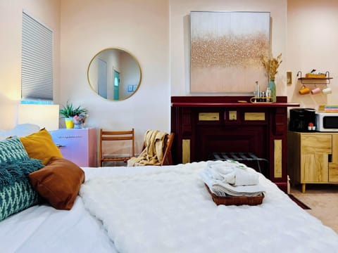 Drift into dreamland in our cozy bed.