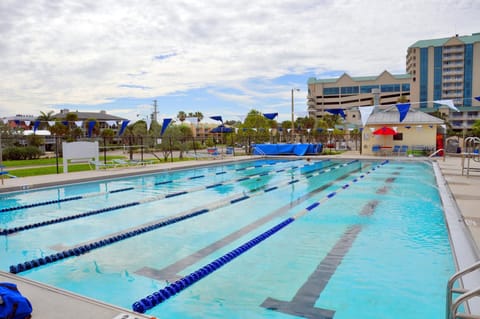 A heated pool