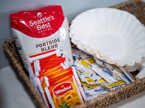 Start your day with a complimentary cup of freshly brewed coffee or tea, right here in our cozy kitchen. Enjoy your morning ritual with all the comforts of home!