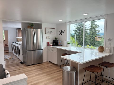 Full stocked kitchen for your stay we even have dishes for the kids