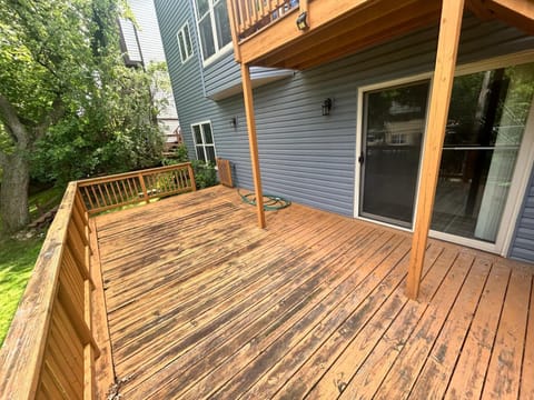 Outdoor deck, perfect for relaxing or dining.