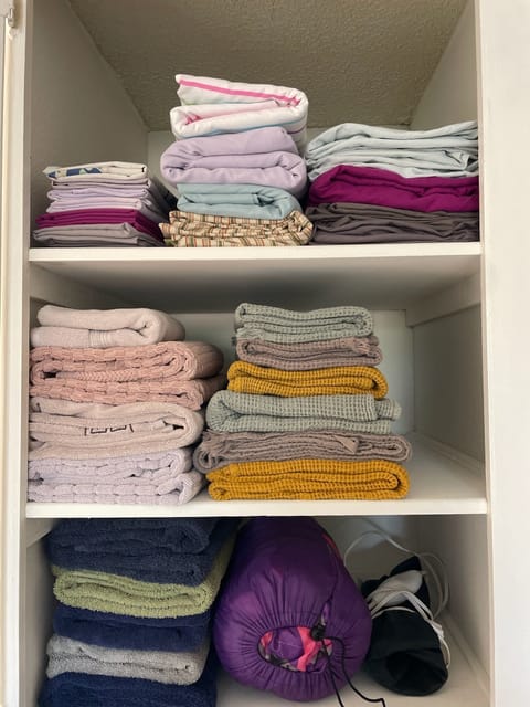 Well appointed linen closet