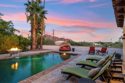 Outdoor pool, a heated pool