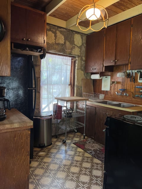 Petite rustic kitchen.