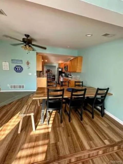 Dining area with nice view of the lake.
