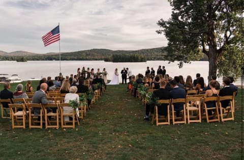 Outdoor banquet area