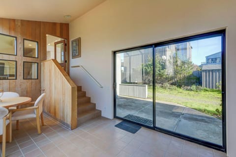 Glass door to private back yard