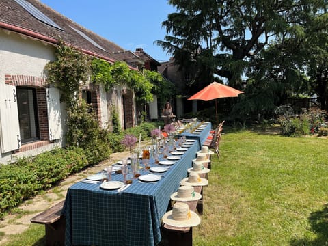 Outdoor banquet area