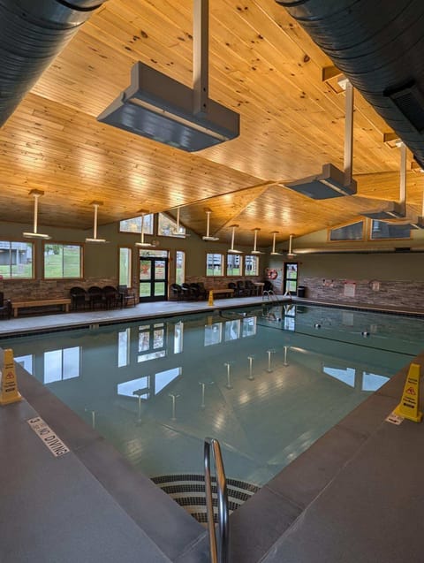 Indoor pool, a heated pool