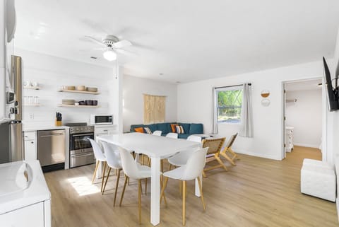 The main living area’s open layout is ideal for relaxing together