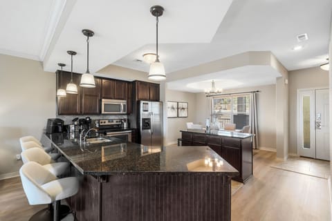 Kitchen bar counter with additional seating