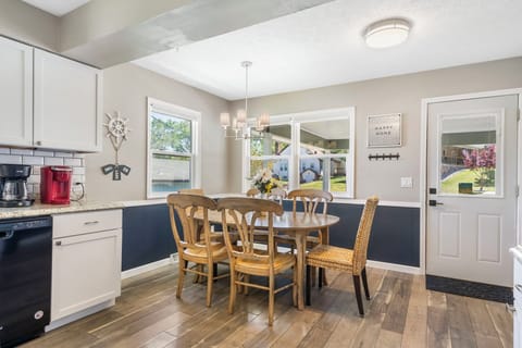 Sip morning coffee or enjoy a bite at the kitchen table