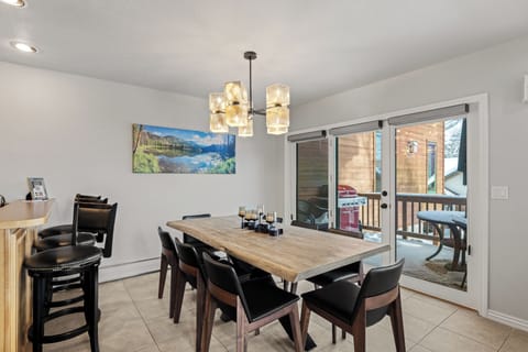 Dining area with door to the main deck