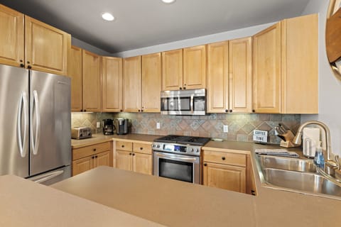 Stainless appliances in the kitchen