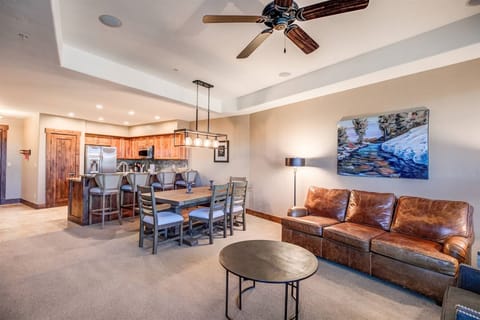 Open concept living and dining