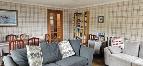 Living Room with 8 place dining table