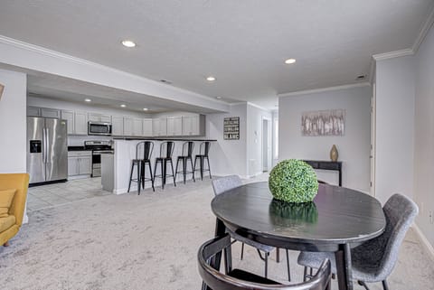 Open Dining Room & Kitchen With Seating For 8.