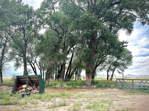 View of the property facing West.  These are the horse corrals. 