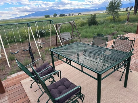 View of the patio facing south. 