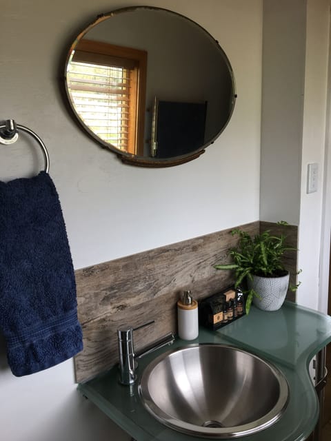 Shower, eco-friendly toiletries, hair dryer, towels