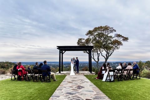 Outdoor banquet area