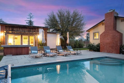 Comfortable home and pool house along with pool and hot tub, perfect for gatherings of family and friends. Property sleeps 8. 