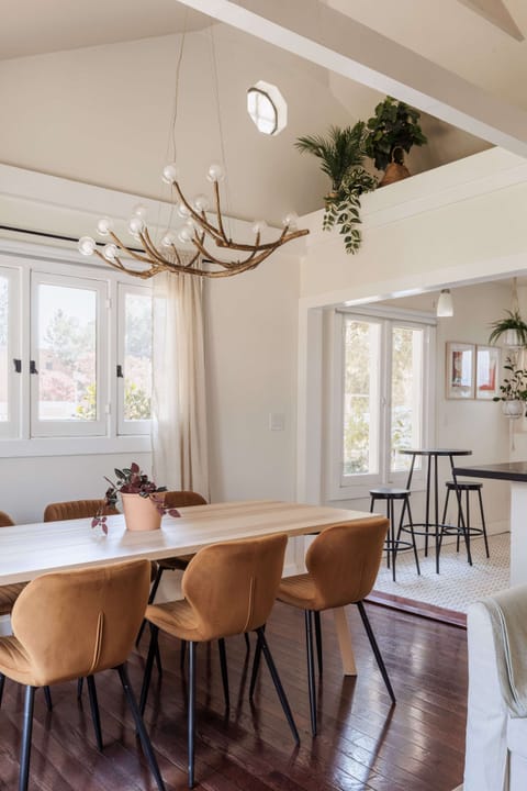 Dining area attached to kitchen and living room