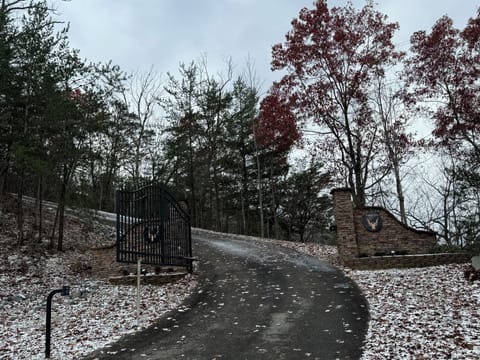 Copper Elk entrance with light snow