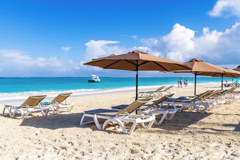 Sun loungers, beach towels