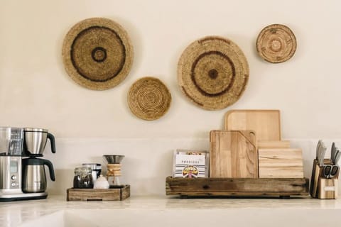 We offer organic coffee and an assortment of organic teas. Brew the perfect cup using either the Breville or Chemex coffeemaker.