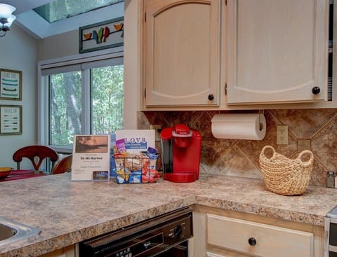 Kitchen with Keurig & pods