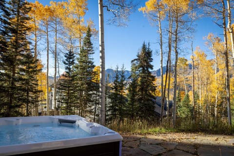 Private hot tub at Bear Lodge