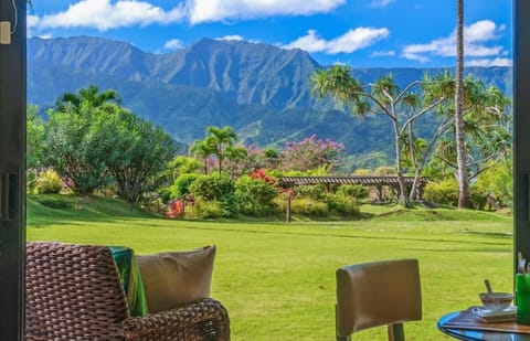Your view from inside the room and the Lanai.