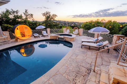 Outdoor pool, a heated pool