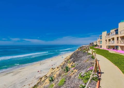 Beach view from the community bluffs