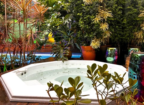 Outdoor spa tub