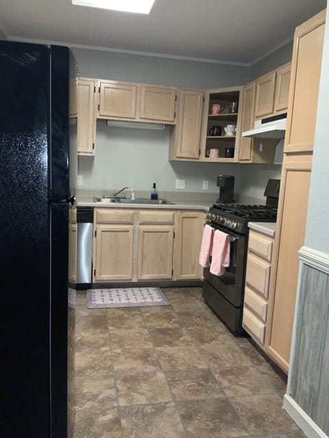 Fridge, oven, stovetop, dishwasher