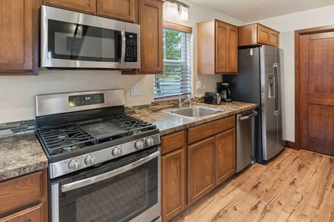 View from dinning area into kitchen